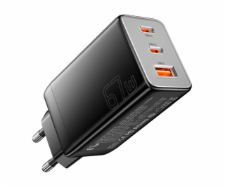 Wall charger, Essager, ECT67W-LJB01-Z, GaN, 2xUSB-C, USB-...