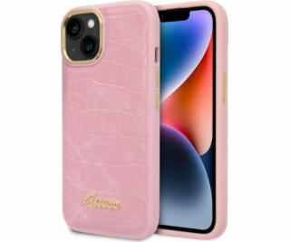 Pouzdro Guess  GUHCP14SHGCRHP Apple iPhone 14 růžové/růžo...