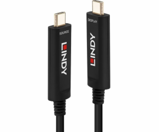 Lindy kabel Lindy Fiber Optic Hybrid USB-C 15m Black