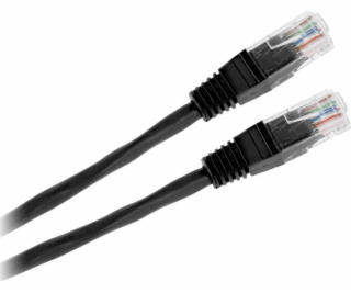 LP Patchcord kabel UTP 8c zástrčka-zástrčka 0,5m CCA černá