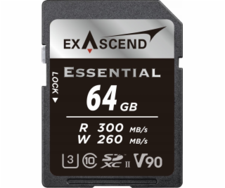 Karta ExAscend Essential SDXC 64GB Class 10 UHS-II/U3 V90...