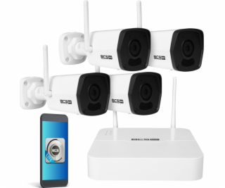 BCS rekordér Monitorovací sada 4 BCS-B-KITW(2.0) wifi kamery