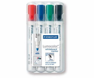 Staedtler BOARD MARKER 351 4 KS. ROUND DRY ERASE (S351WP4)