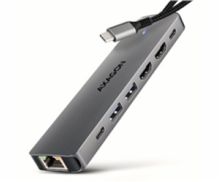 AXAGON HMC-7HX2, USB 5Gbps hub, 2x USB-A, USB-C, 2x HDMI ...