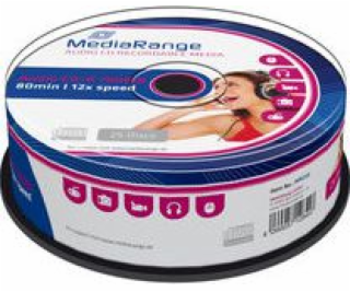 MediaRange Audio CD-R 700MB 12x, SPINDL (25pack)