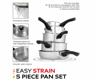 Russell Hobbs RH00543EU7 Easy Strain Pan Set 5pcs