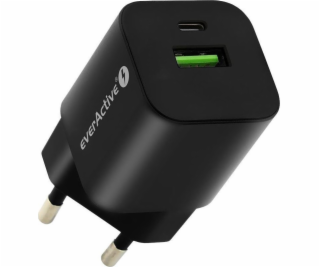 everActive GaN SC-390QB wall charger with USB QC3.0 socke...