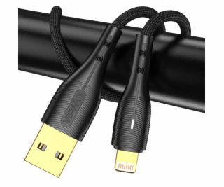 Kabel USB-Lightning VFAN Nano Gold X07, 3A, 1,2 m (černý)