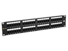 19 "Patch panel Solarix 48 x RJ45 CAT5E UTP čierny