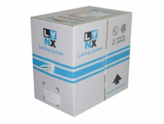 FTP kabel LYNX, Cat5E, drát, PVC, 305m box