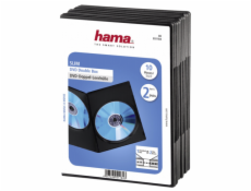 Hama Slim DVD Double Jewel Case pack of 10, black          51184