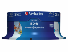 1x25 Verbatim BD-R Blu-Ray 25GB 6x Speed DL Wide Printable CB