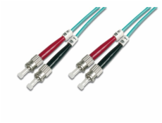 DIGITUS Fiber Optic Patch Cord, ST to ST, Multimode, OM3, 50/125 µ, Duplex Length 3m