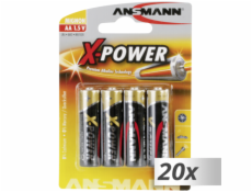 20x4 Ansmann Alkaline Mignon AA LR 6 X-Power