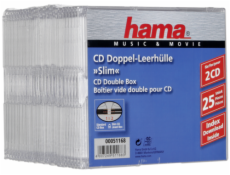 1x25 Hama CD Jewel Case Slim Double                51168