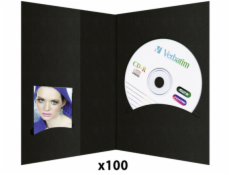 1x100 Daiber Folders with CD archieve, 10x15, black