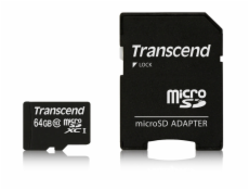 Transcend microSDXC         64GB Class 10 + SD Adapter