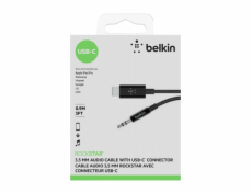 Belkin RockStar 3,5mm Aud./USB-C kabel 0,9m cier. F7U079bt03-BLK