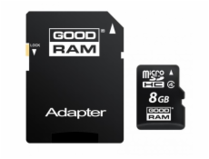 Goodram microSDHC 8GB class 4 + adapter M40A-0080R11