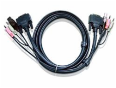 ATEN int.kabel pre KVM USB, DVI, audio, 1.8m pre CS1764