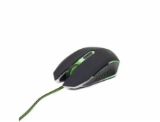 GEMBIRD myš MUSG-001-G optická, zeleno-černá, 2400 dpi, USB