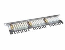 19 "Patch panel Solarix 24 x RJ45 CAT6 STP nerez