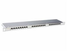 19 "Patch panel Solarix 24xRJ45 CAT6 STP čierny