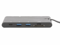 DIGITUS Uni Dock. Stat. 2xUSB-C 2xVideo 2xUSB3 RJ45 2x Kartenl.