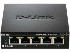 D-Link DGS-105/E "5 port 10/100/1000 Gigabit Metal Housing Desktop Switch
- Unmanaged Copper Gigabit Ethernet Desktop Sw