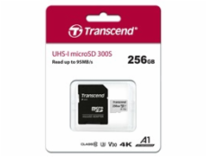 Transcend microSDXC 300S-A 256GB Class 10 UHS-I U3 V30 A1