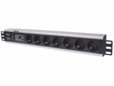 Intellinet 19" 1.5U Rackmount 7-Way, With Surge Protection, 3 m (10 ft.) Power Cord