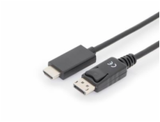 DIGITUS Displayport na HDMI DP - HDMI Typ A 2 m s Verrieg.