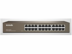 Tenda TEG1024D 24x Gigabit Switch, Fanless-bez ventilátorů, Rackmount, ochrana proti přepětí