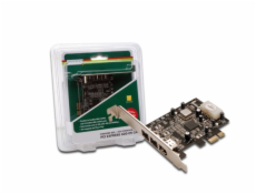 DIGITUS Firewire 800 PCIe karta 2x9-Pin Extern + 1x9-Pin Intern