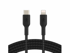 Belkin Lightning/USB-C Cable 1m braided, mfi cert., black