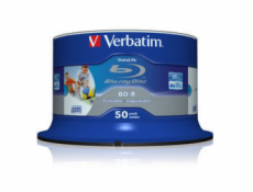 VERBATIM BD-R SL Datalife (50-pack)Blu-Ray/Spindle/6x/25GB Wide Printable