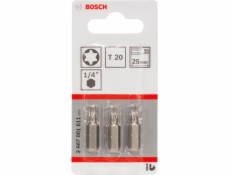 Bosch 3pcs. Screwdriver Bits T20 XH 25mm