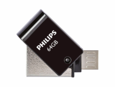 Philips 2 in 1 cierny 64GB OTG microUSB + USB 2.0