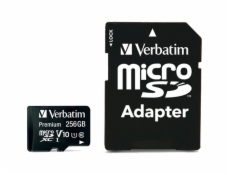 Verbatim microSDXC         256GB Class 10 UHS-I incl adapter