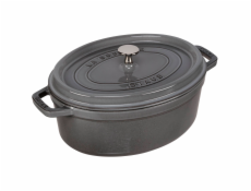 Staub Liatinový hrniec La Cocotte 29cm oválny grafitovo sedý