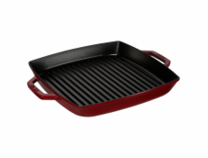 Staub indukcna gril panvica quadratisch 33cm cervena