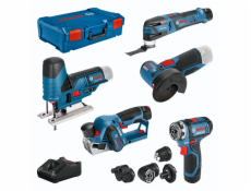 Bosch 12V Profi Set 5 pcs. GSR+GOP+GHO+GWS+GST