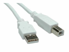 Kabel USB 2.0 A-B 4,5m, bílý/šedý