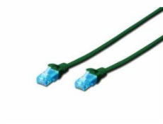 Digitus Ecoline Patch kabel, UTP, CAT 5e, AWG 26/7, zelený 3m, 1ks