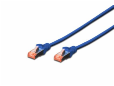 Digitus Patch Cable, S-FTP, CAT 6, AWG 27/7, LSOH, Měď, modrý 0,5m