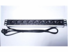 PremiumCord Panel napájecí do 19  racku 1.5U, 9x230V, 2m kabel