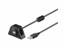 PremiumCord USB 2.0 prodlužovací kabel 2m.MF s konektorem na přišroubování