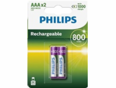 Philips dobíjecí baterie AAA 800mAh, NiMH - 2ks