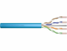 DIGITUS Instalační kabel CAT 6A U-UTP, 500 MHz Eca (EN 50575), AWG 23/1, buben 305 m, simplex, barva modrá