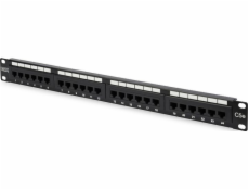 Digitus 19" 24 porty, kat.5e, U/UTP, 1U Patch panel